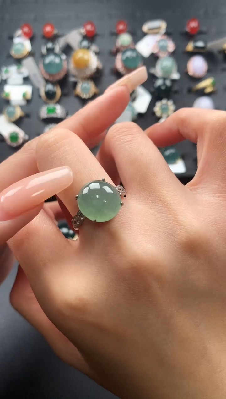 【闪购商品】翡翠戒指未镶嵌3453643654363653