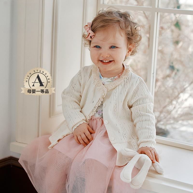 儿童毛衣春秋2025新款宝宝开衫上衣女童针织早春洋气外套