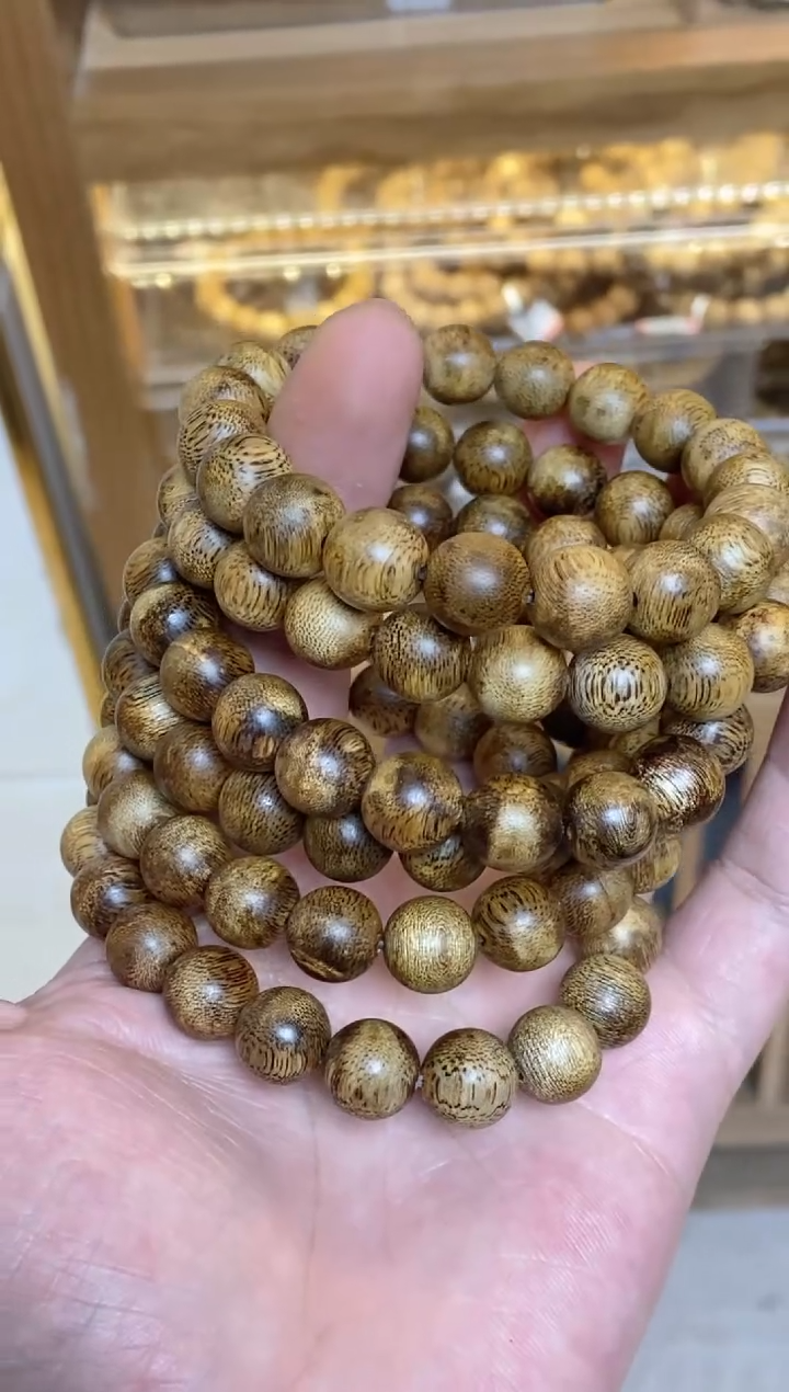 手串沉香海南莺歌绿圆珠单圈1.1+多样性发其一