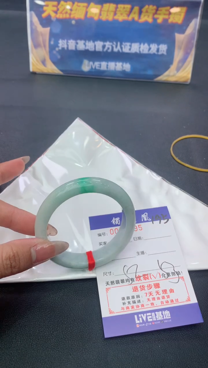 【闪购商品】翡翠手镯未镶嵌天然A货翡翠手镯-195