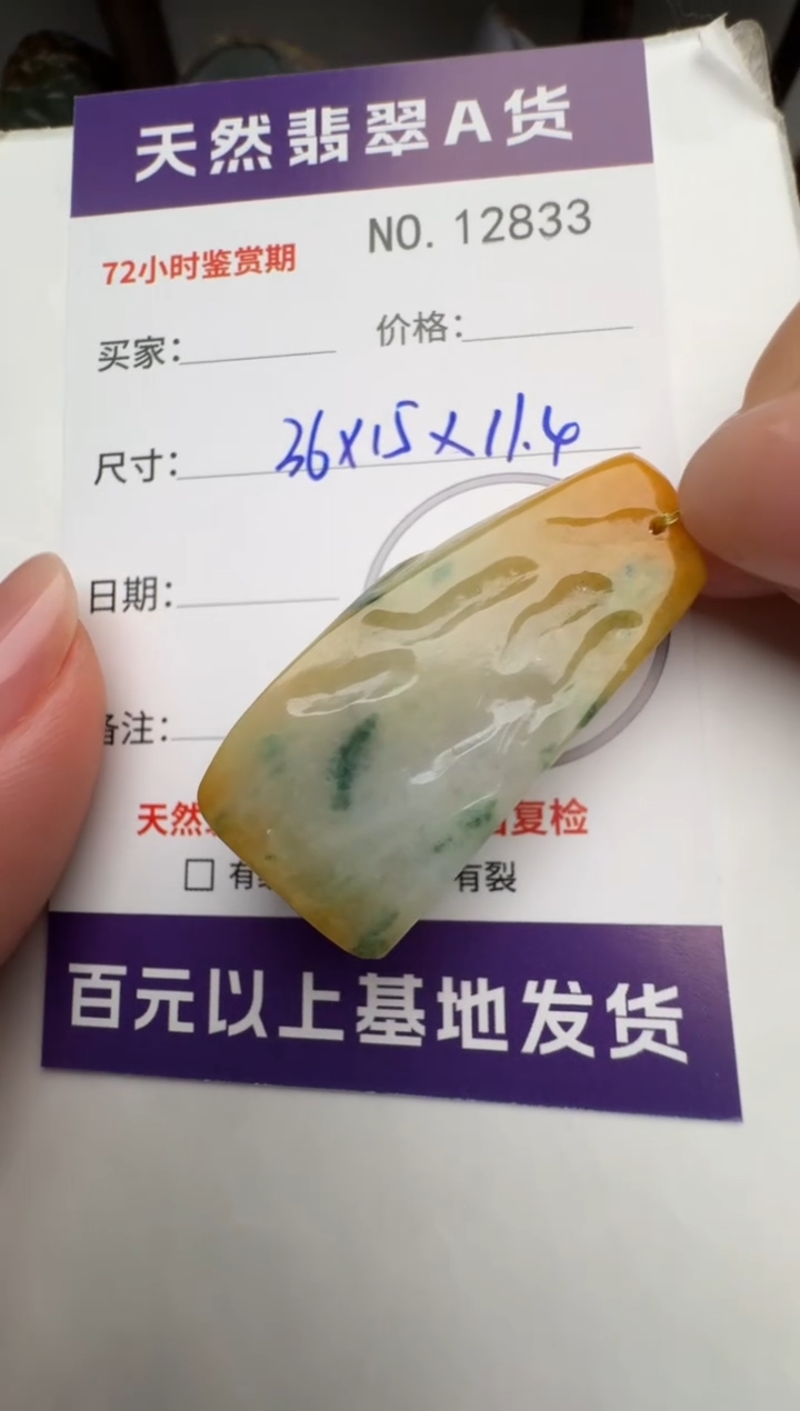 【闪购商品】翡翠颈饰未镶嵌原石12832