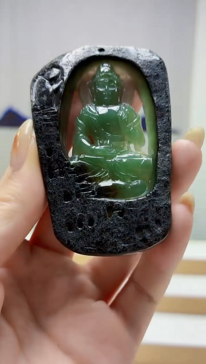 未镶嵌定制翡翠4917jw-毛货挂件110