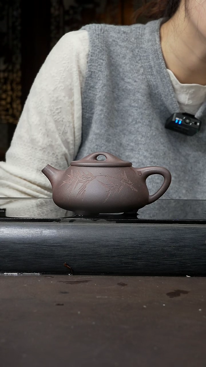 【闪购商品】紫砂茶壶天青泥 满瓢 230cc 058