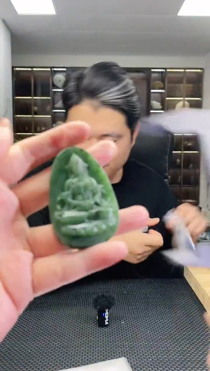 颈饰未镶嵌和田玉观音清货2