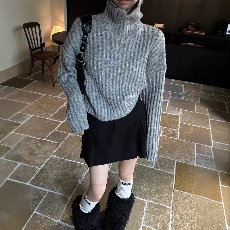 【KDDZ】秋冬长袖连帽修身洋气韩版翻领半运动衣女2025新款爆款洋气