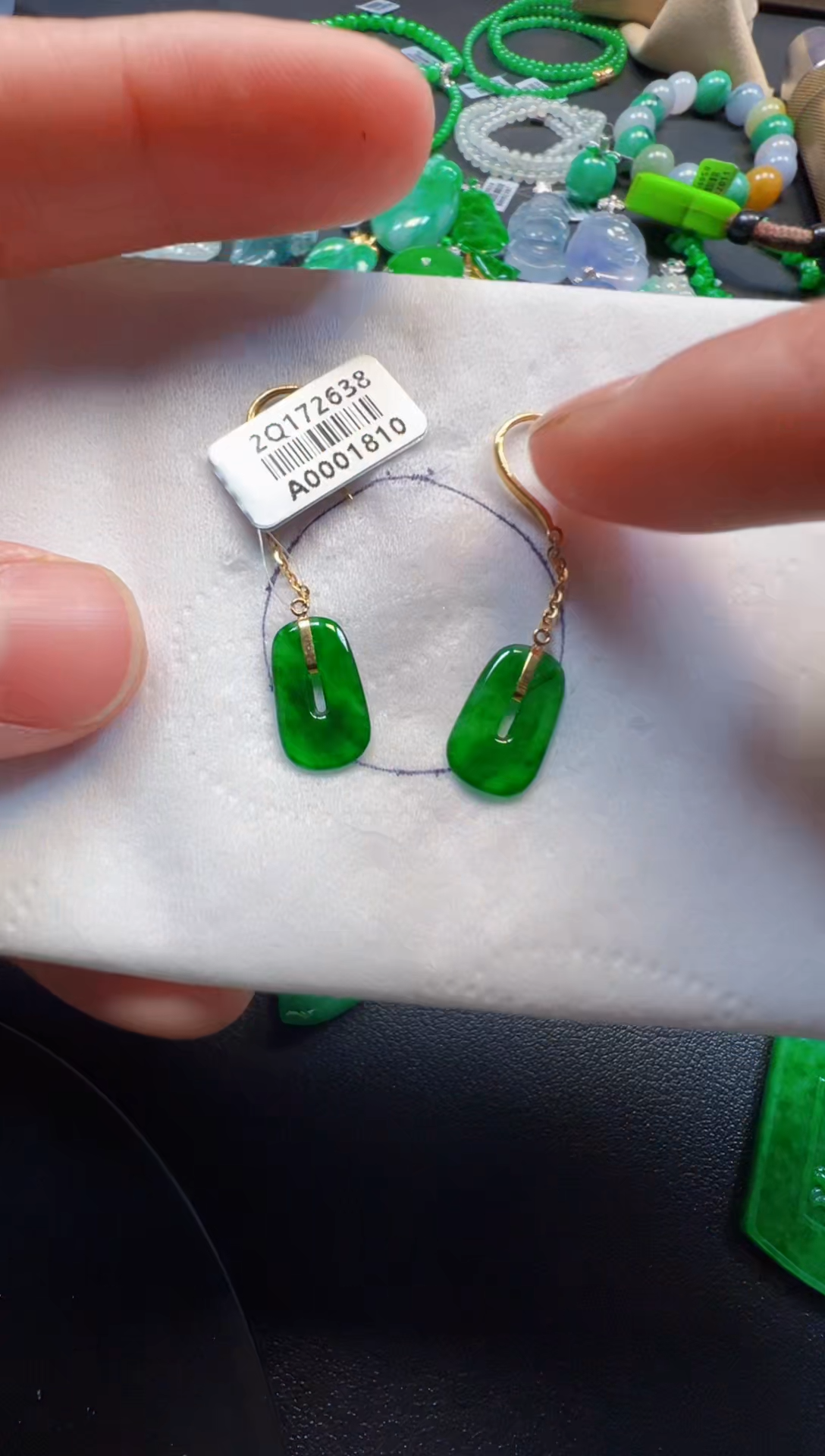 【闪购商品】定制翡翠18K金镶嵌1380一