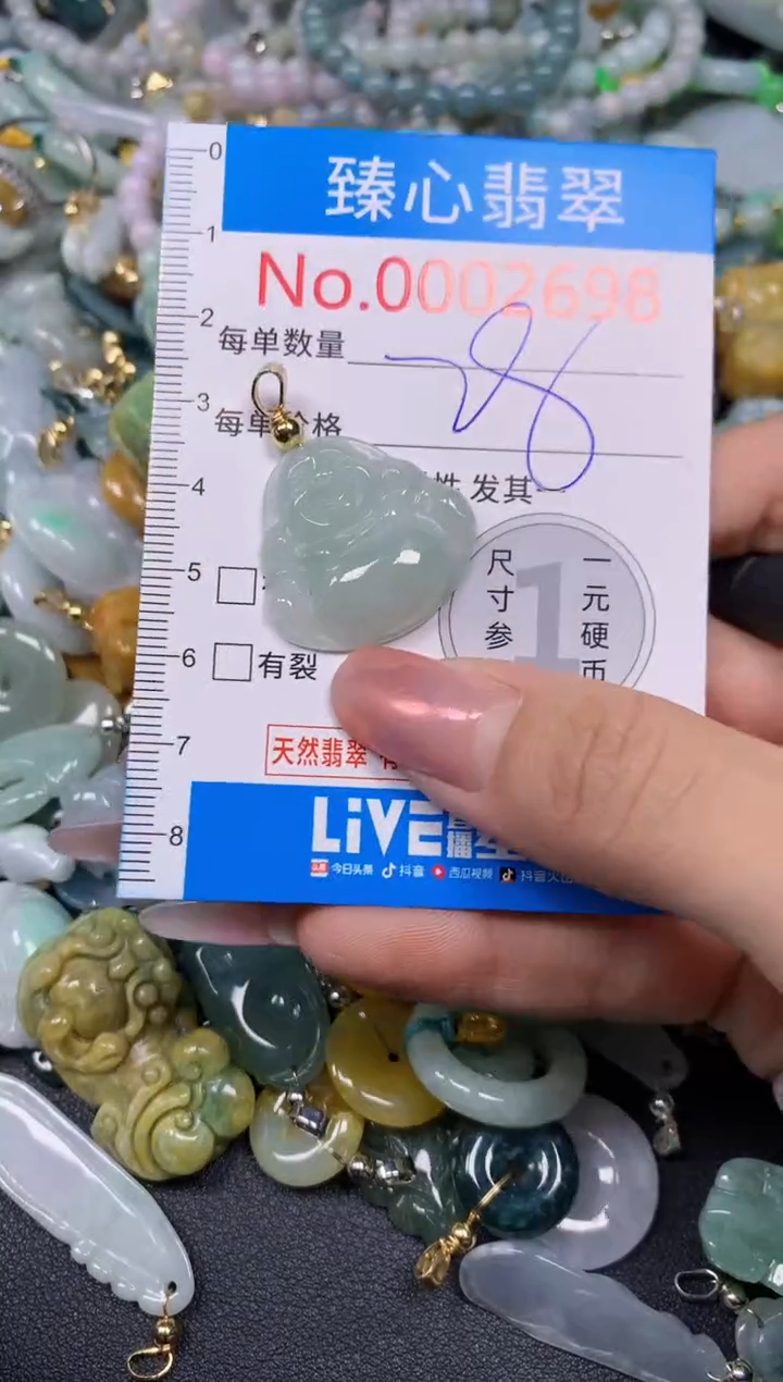 【闪购商品】翡翠颈饰未镶嵌含绳0002698