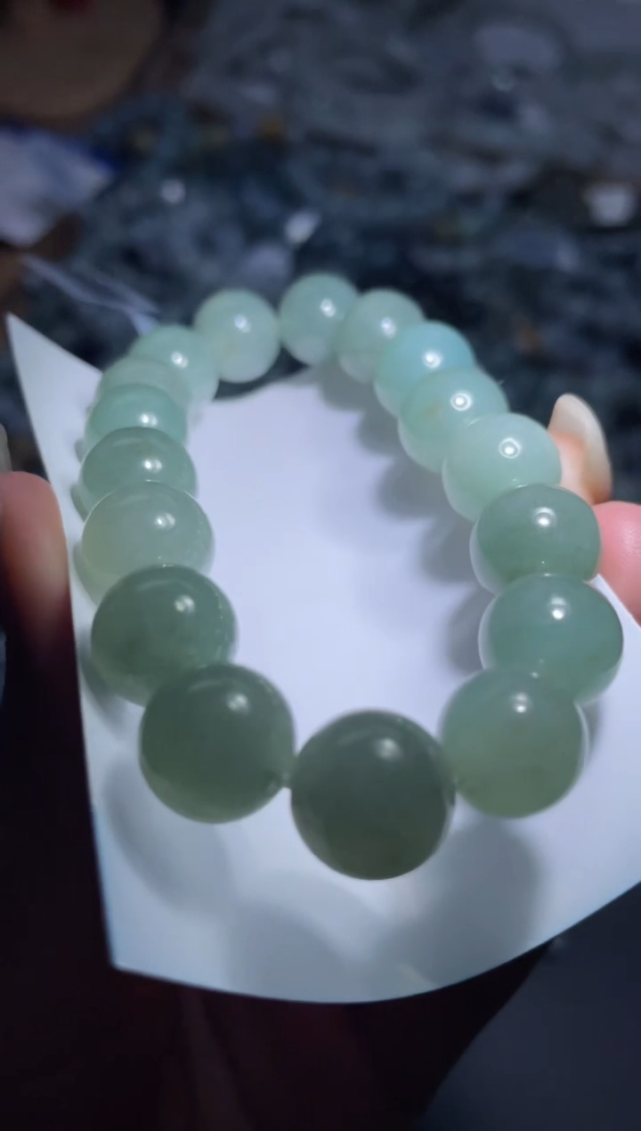 【闪购商品】定制翡翠未镶嵌天然缅甸A货翡翠手串12