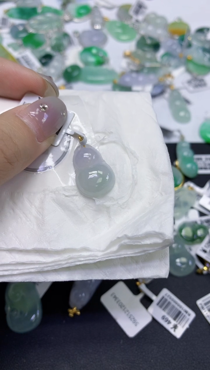 颈饰未镶嵌翡翠天然缅甸翡翠A货百元以上9元证书费自理