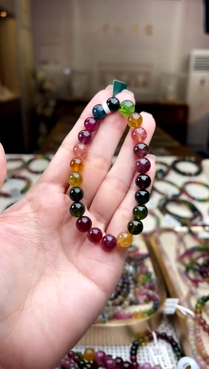 【闪购商品】/未镶嵌碧玺8mm+碧玺单圈多样性发货