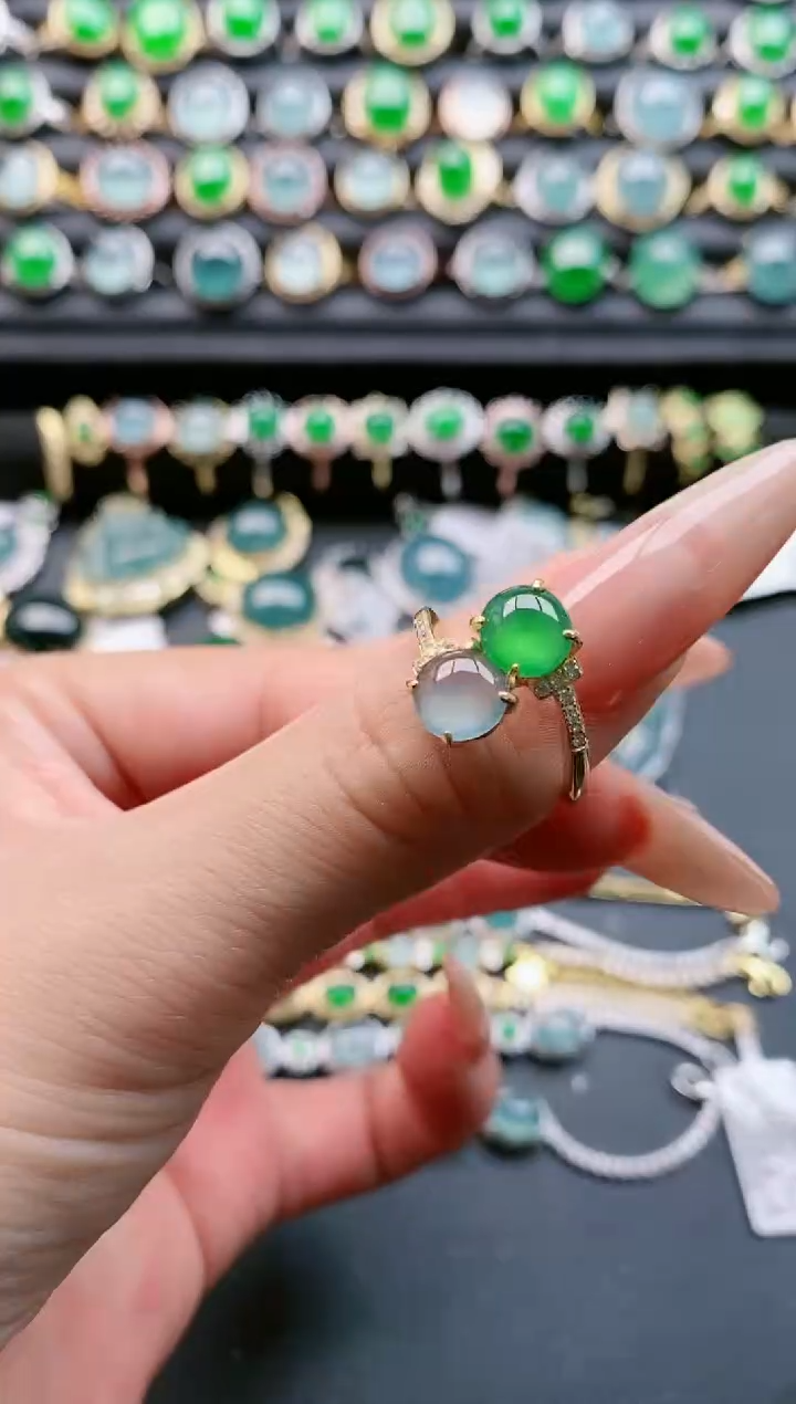 【闪购商品】翡翠戒指银S925镶嵌1111111