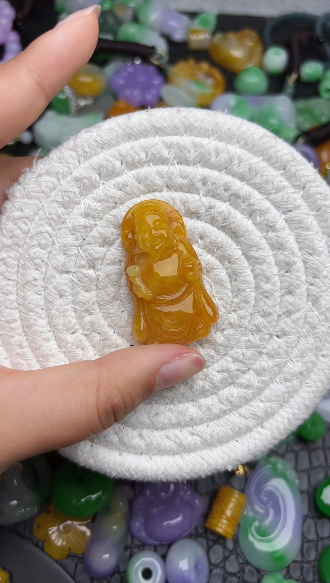 颈饰未镶嵌翡翠缅甸翡翠吊坠