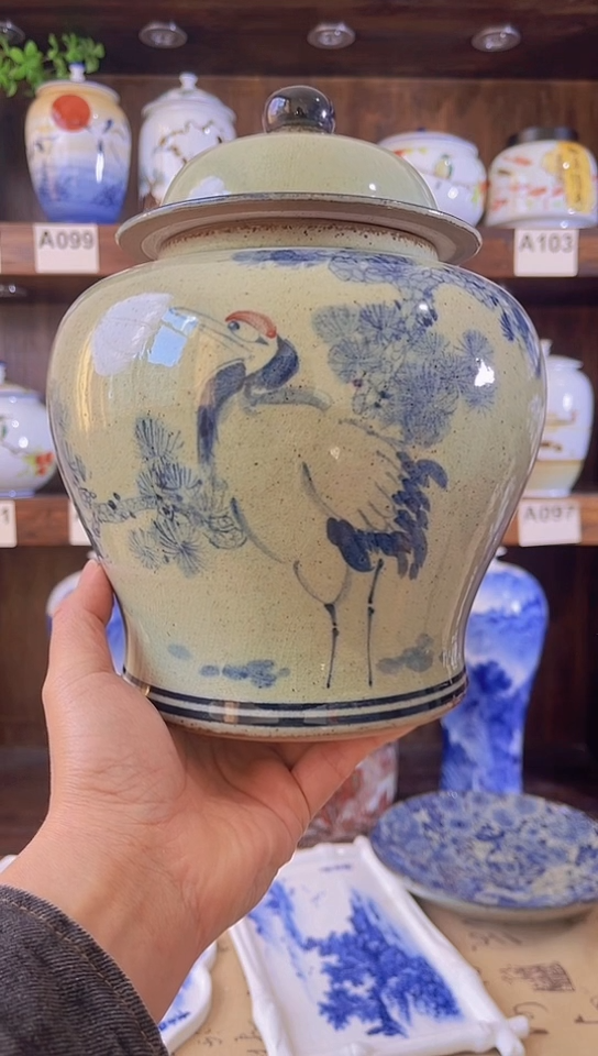 迎君陶瓷纯手工手绘  微微暇