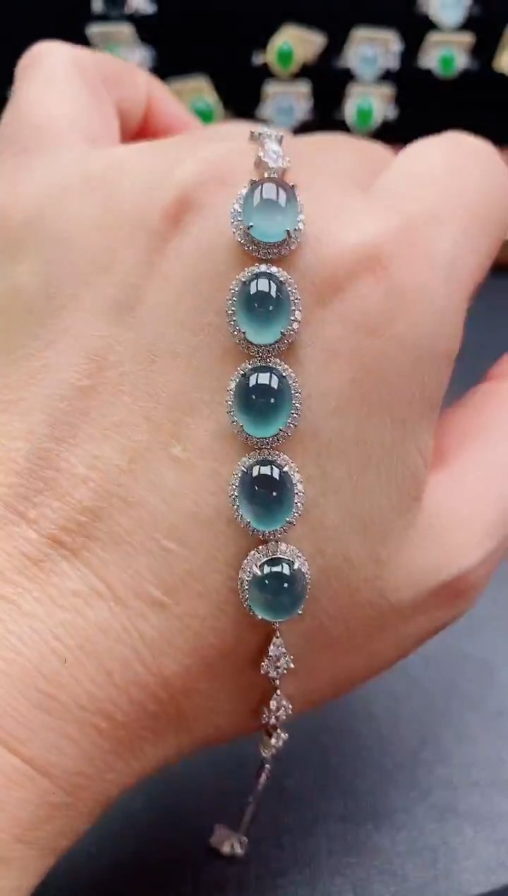 银S925镶嵌戒指翡翠1