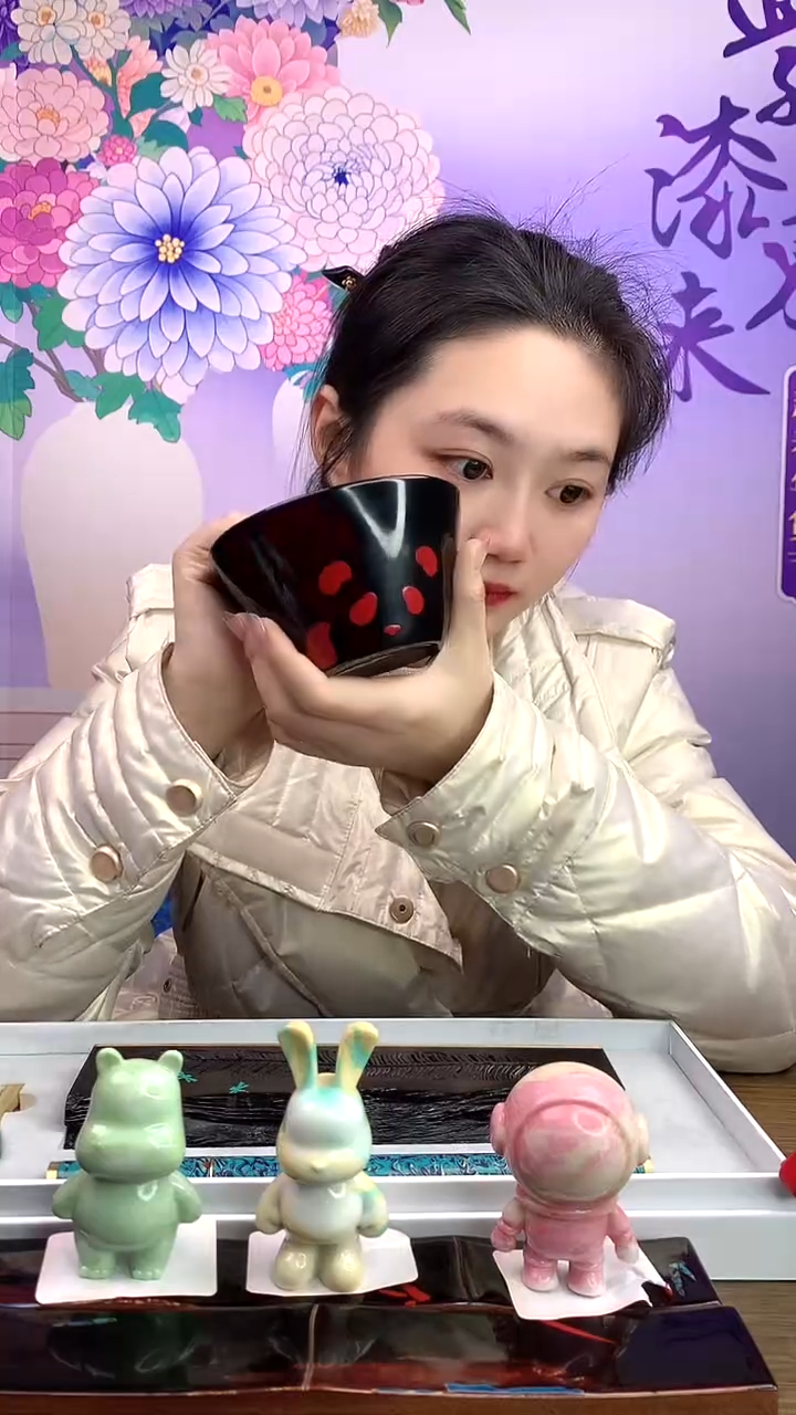 【闪购商品】彩绘熊猫碗（黑）