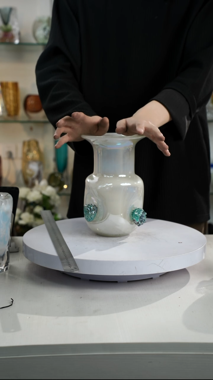 【闪购商品】琉璃高22轻奢琉璃花器瑕疵福利