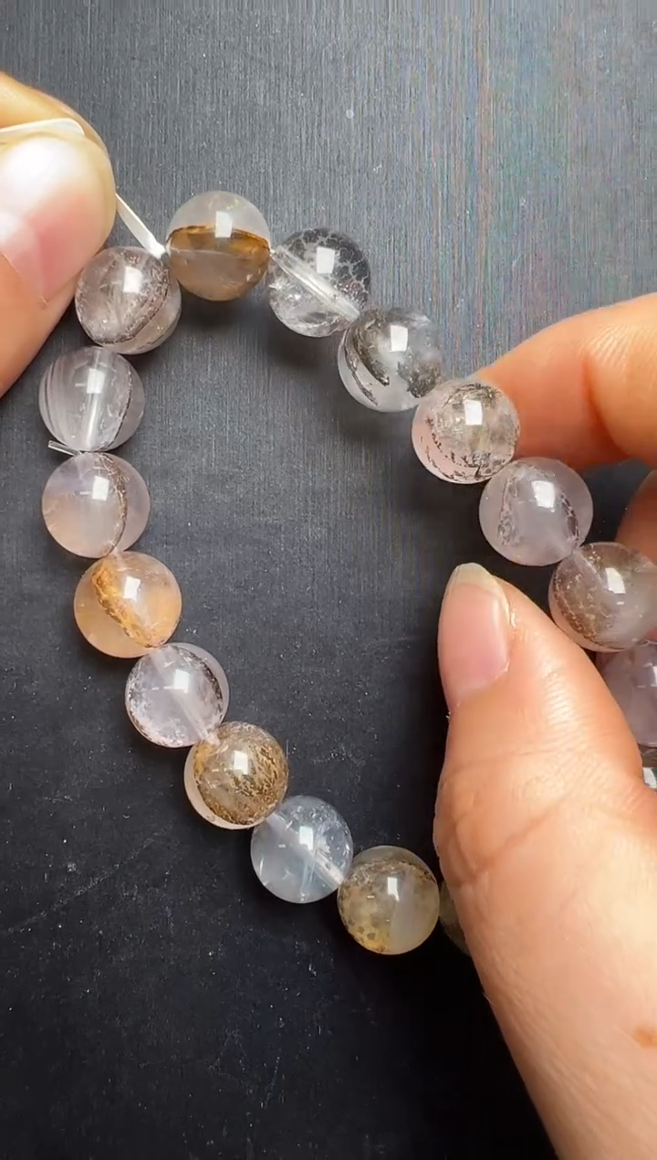 未镶嵌手链水晶胶花小树手串11mm+ 