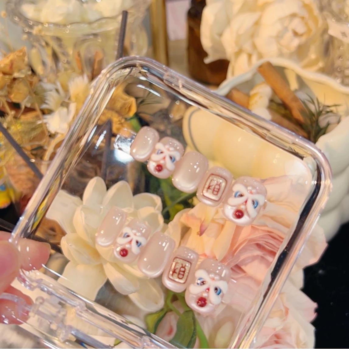【发财醒狮】眼纯手工穿戴甲10个甲片