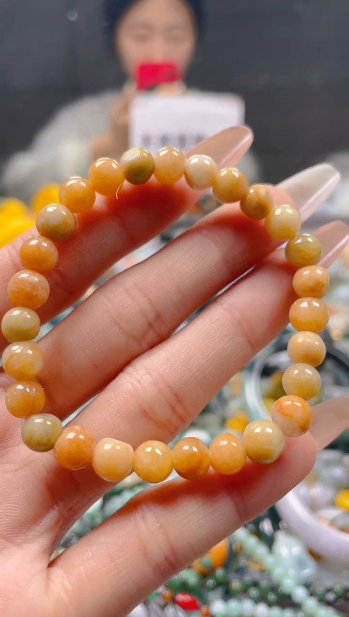 【闪购商品】翡翠颈饰未镶嵌7-8MM/U/翡翠A货一图一物