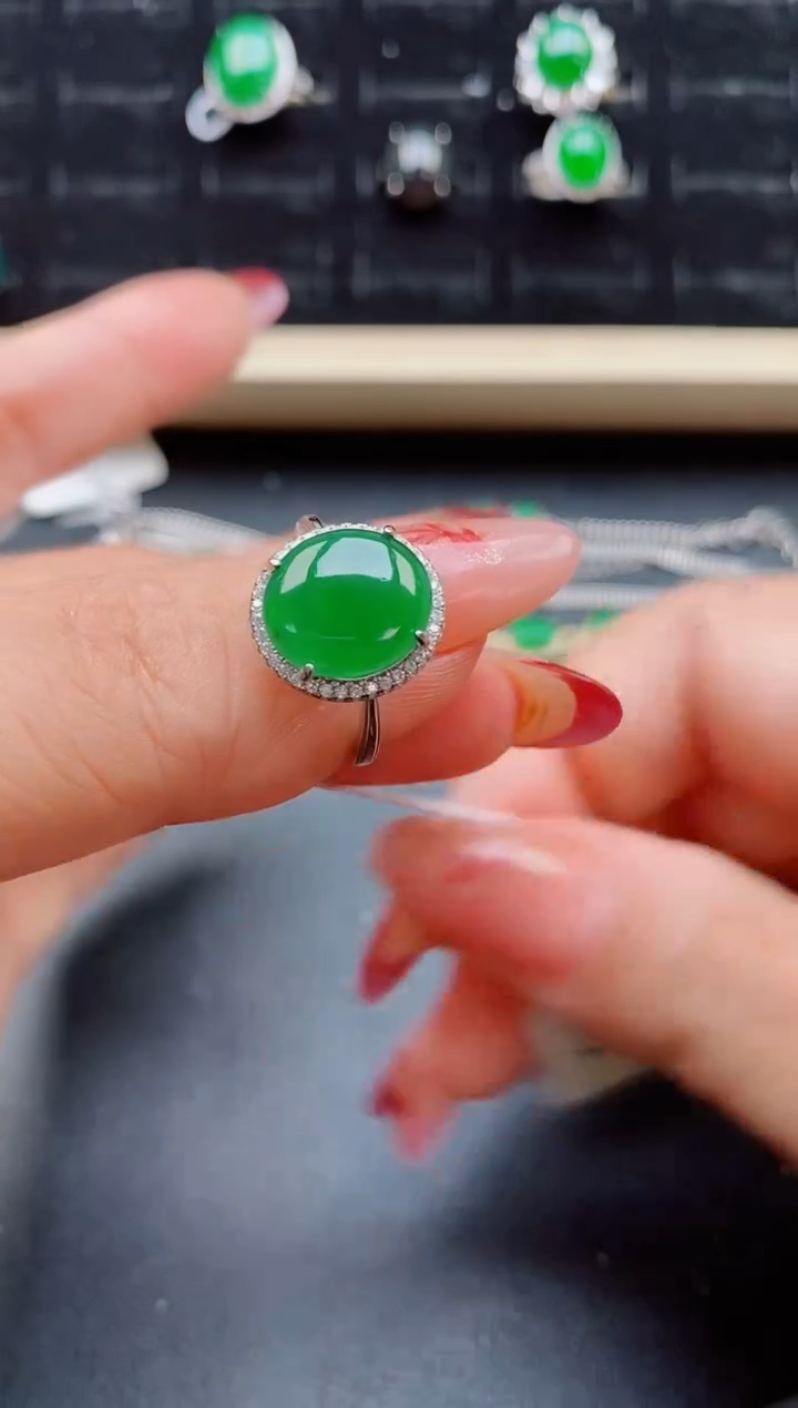 【闪购商品】翡翠戒指银S925镶嵌321321