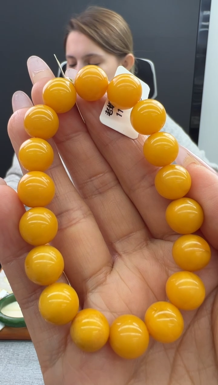 【闪购商品】琥珀手链未镶嵌393秒拍号