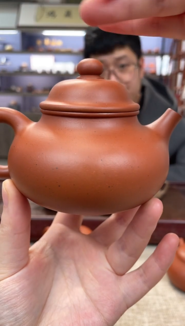 【闪购商品】紫砂茶壶大红泥 容天