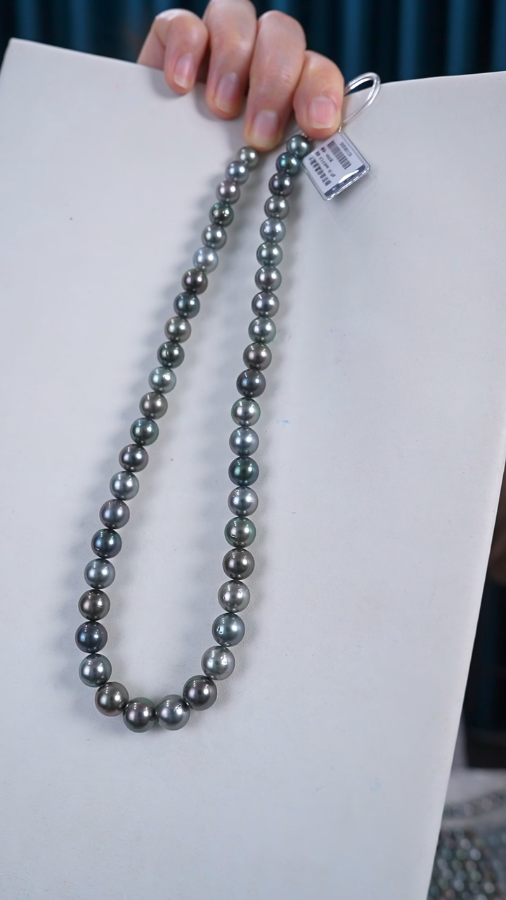 【闪购商品】海水珍珠颈饰银S925镶嵌8.2-9.8mm大溪地项链