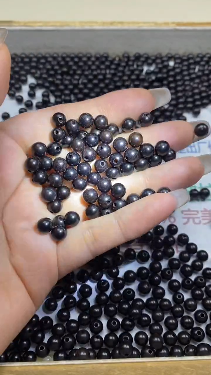 【闪购商品】东非黑黄檀（紫光檀）散珠卡鱼缸料（一盘）