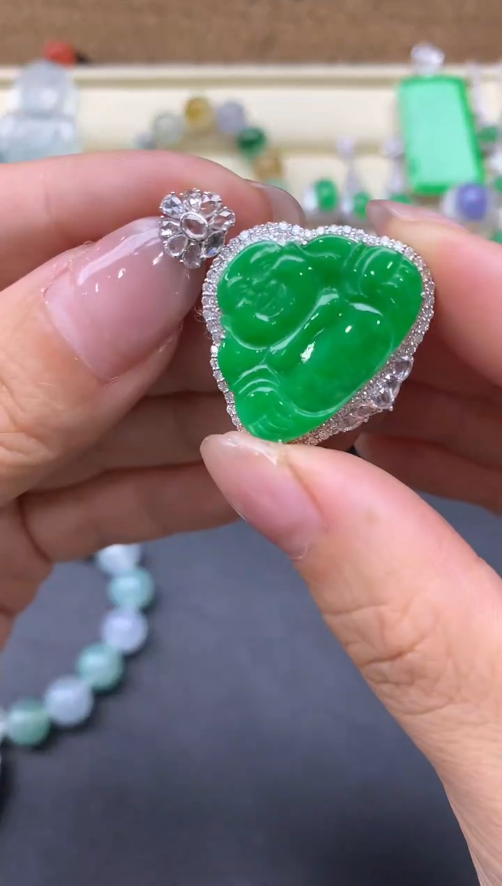 【闪购商品】翡翠颈饰18K金镶嵌576-中国好珍宝