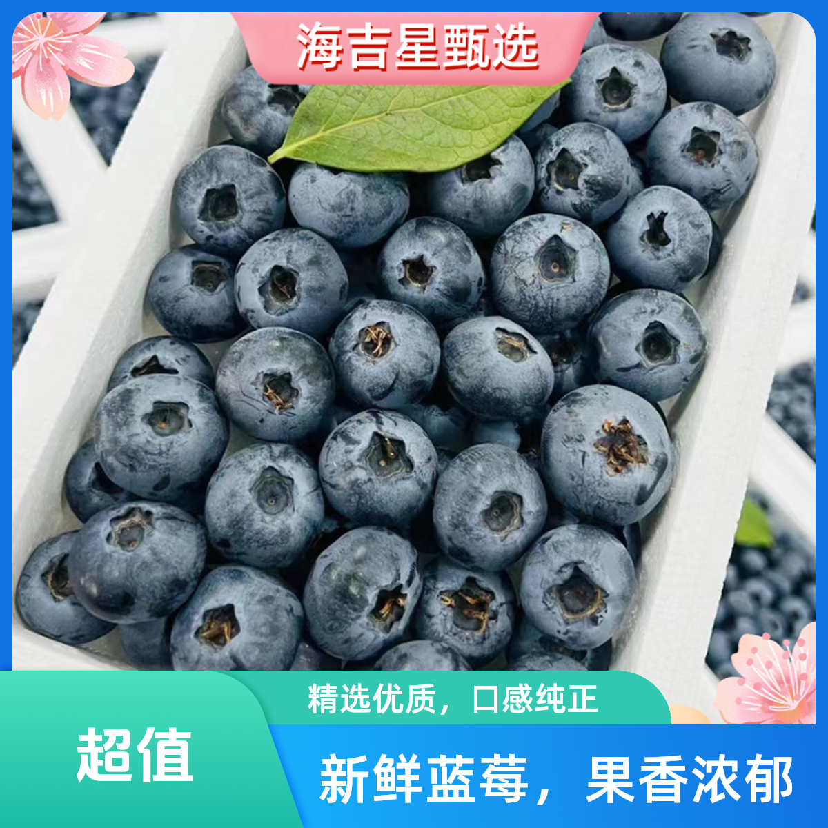 【海吉星专属】L25丹东花香纯甜蓝莓 350-450g 15-20mm其他/others辽宁省丹东市辽宁省丹东