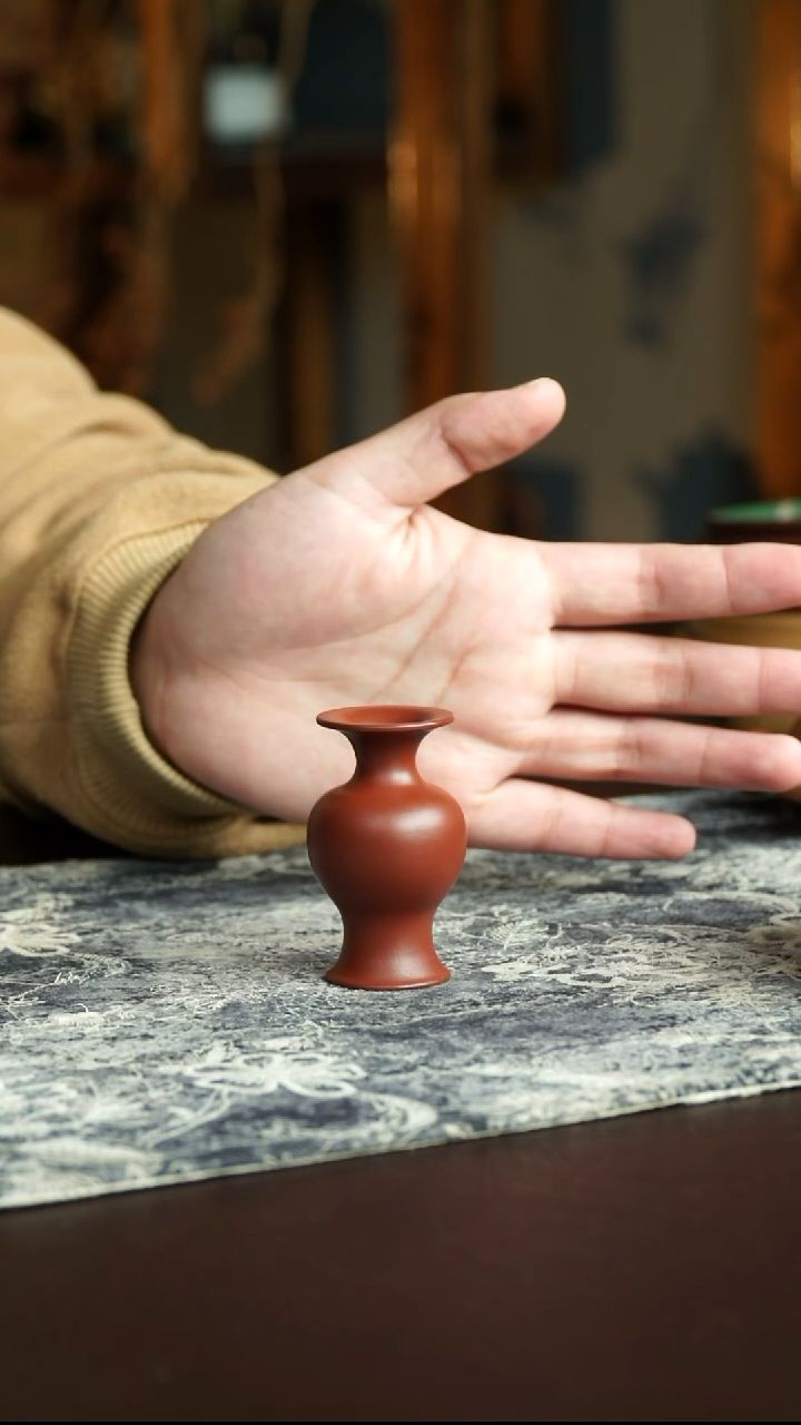 茶杯紫砂1号 香插盖置  宜兴紫砂原矿作品