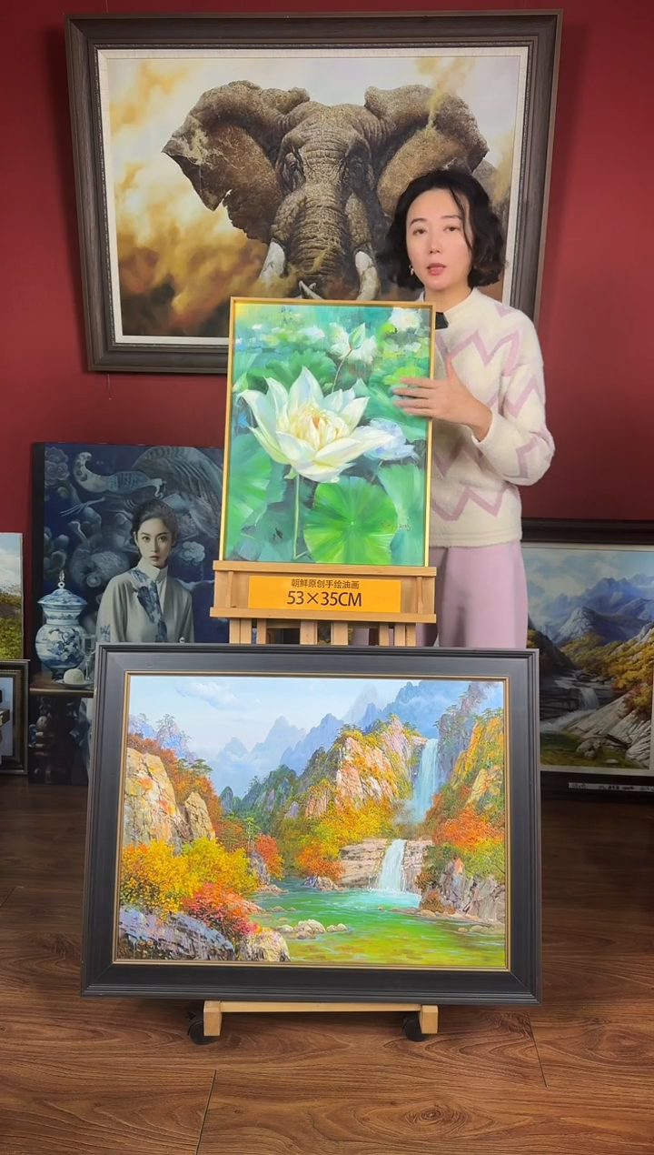油画【113号】约53*35cm丨朝鲜原创纯手绘孤品油画丨顺丰包邮