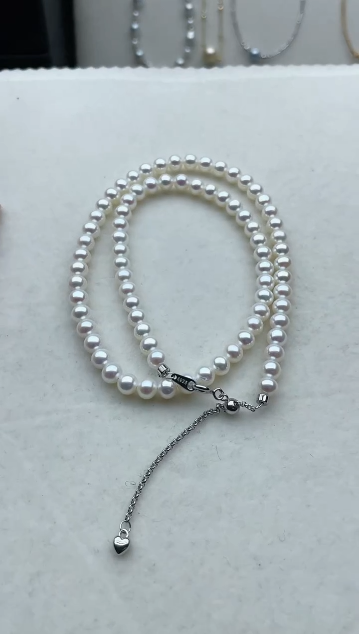 【闪购商品】淡水珍珠项链银S925镶嵌Y84