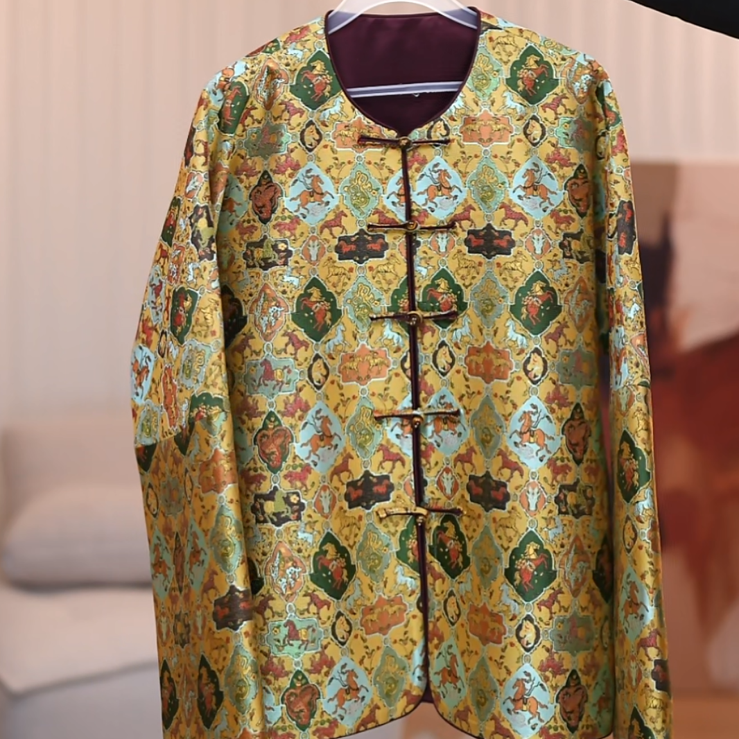 【花润】 新中式复古显瘦宽松休闲时尚百搭气质上衣