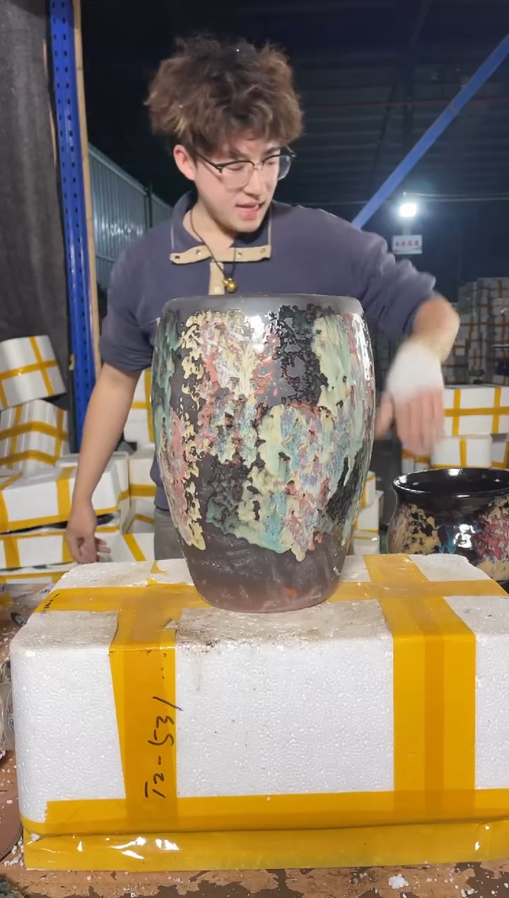 紫砂花盆宜兴紫砂粗陶花盆18-28