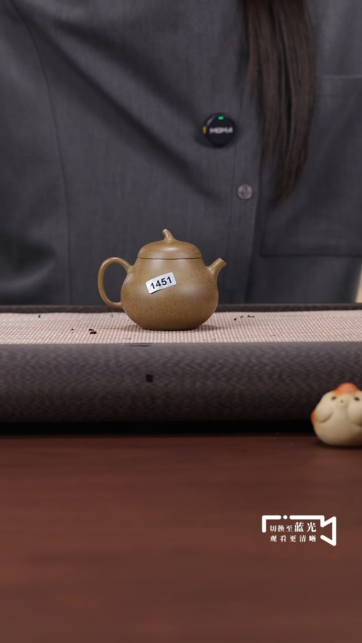【闪购商品】紫砂茶壶WZ 柴烧 茄瓜120cc