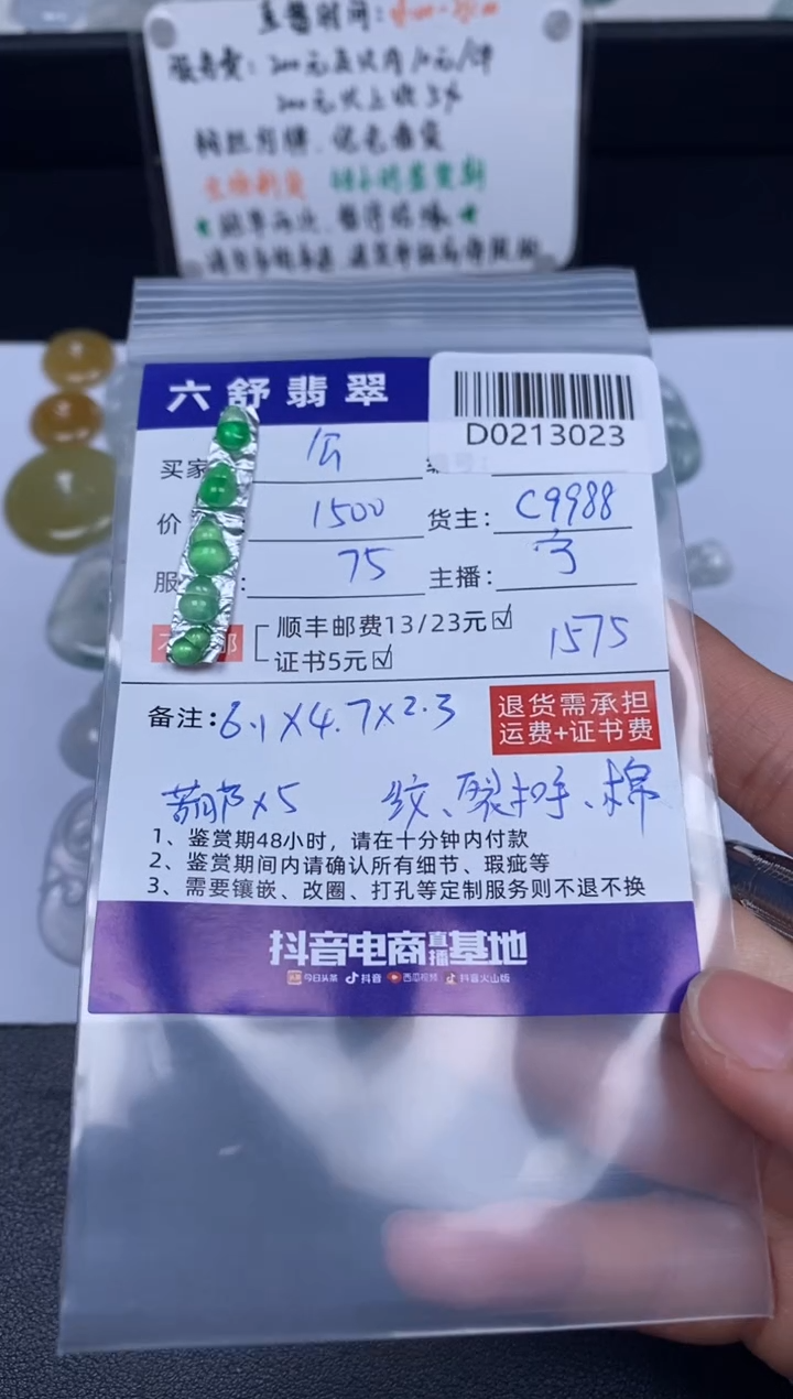 【闪购商品】翡翠吊坠(不含链)未镶嵌D0213023