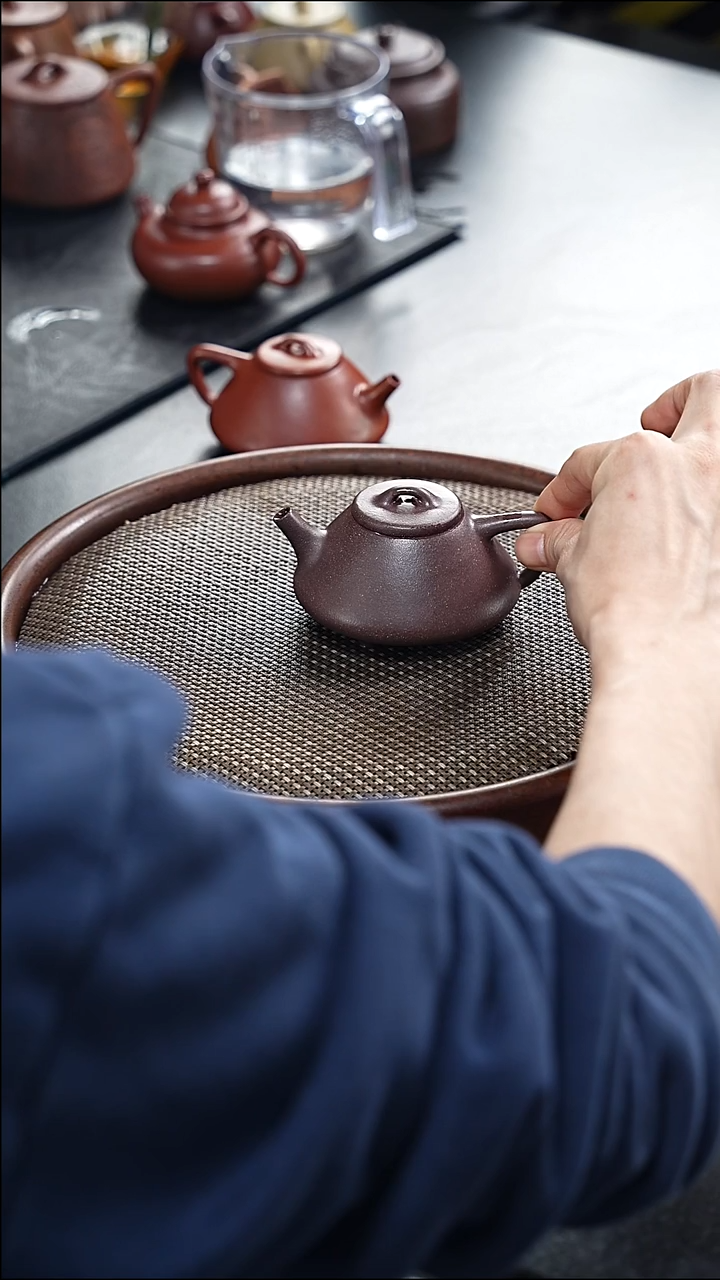 茶壶紫砂子冶-千禧紫泥-全手工无添加-150cc