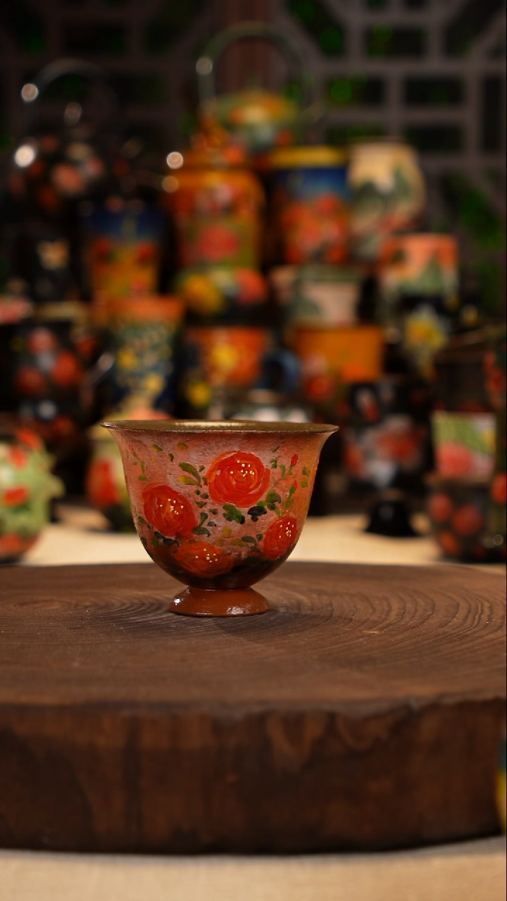 手绘   油画釉下彩   杯子