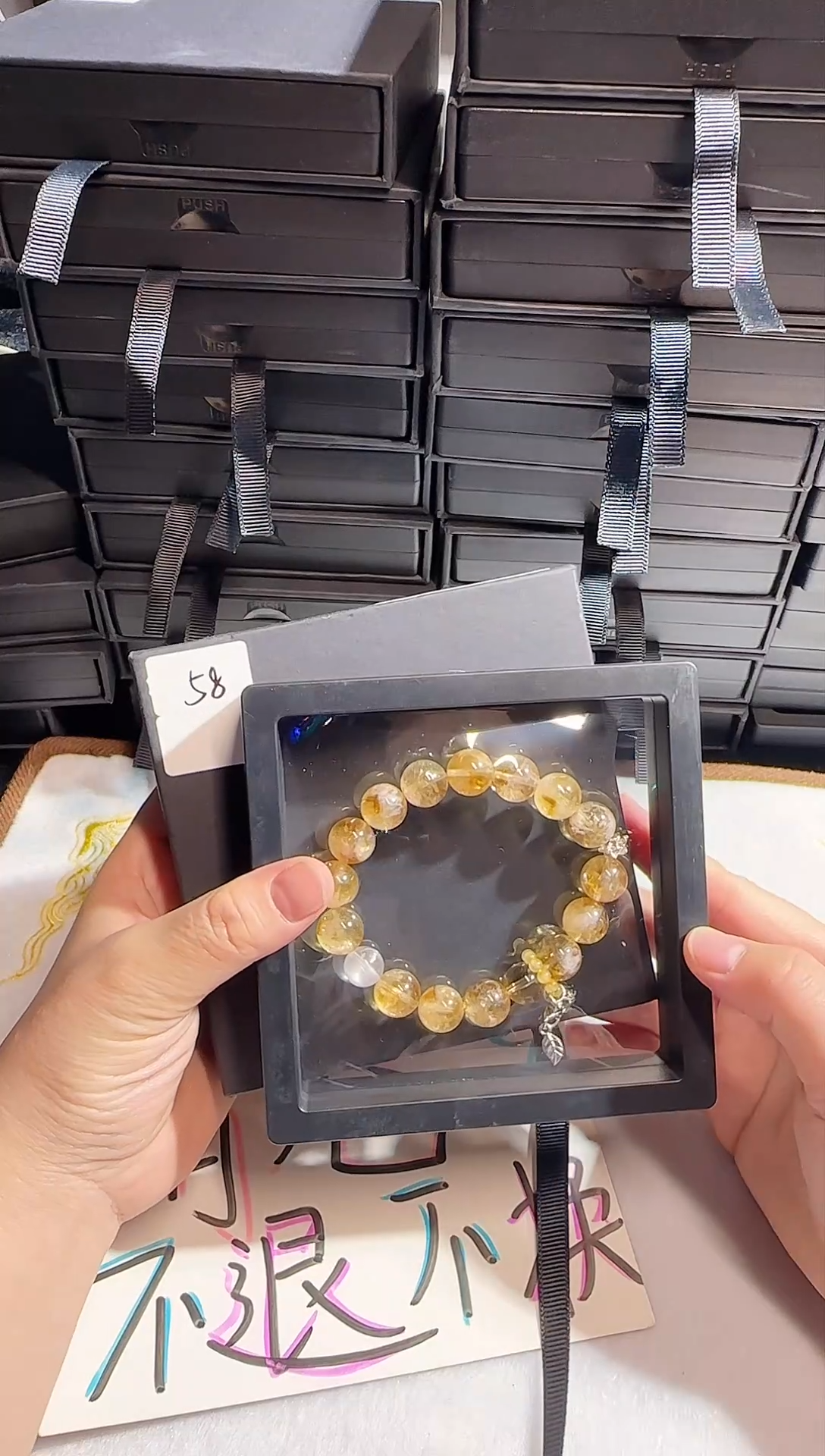 【闪购商品】水晶手链银S925镶嵌黄塔晶