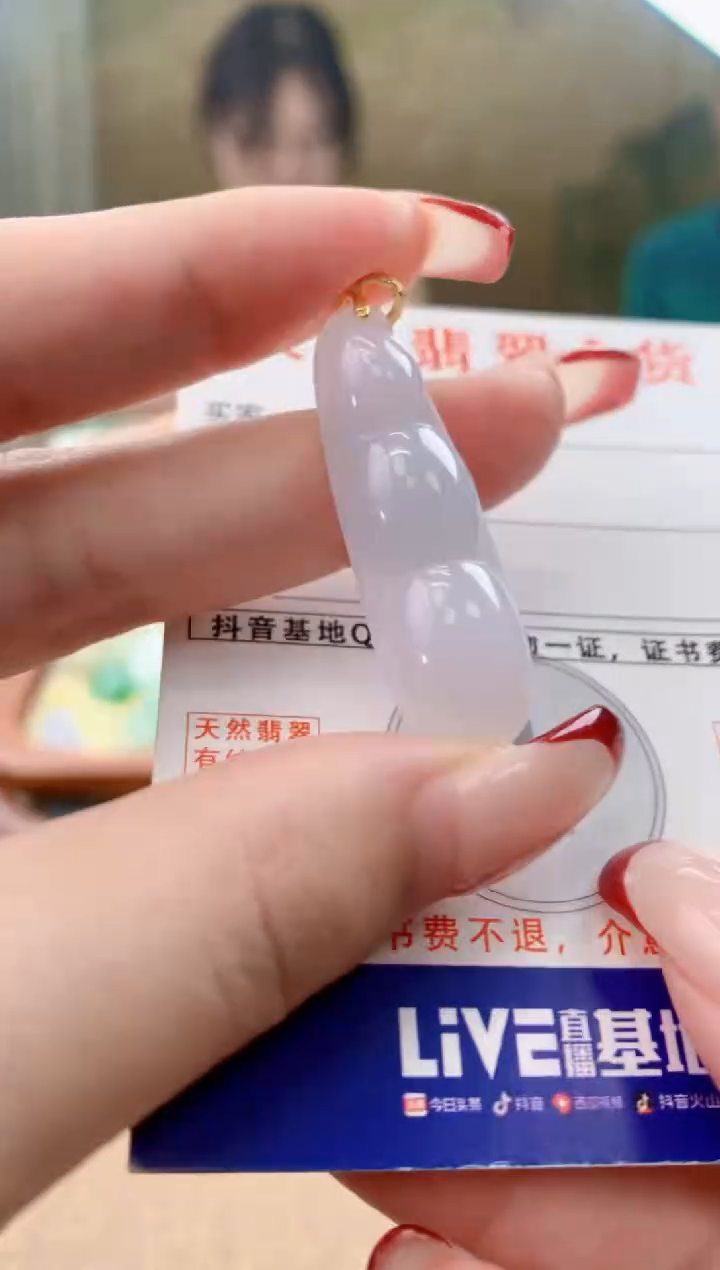颈饰未镶嵌翡翠 天然A货翡翠挂件