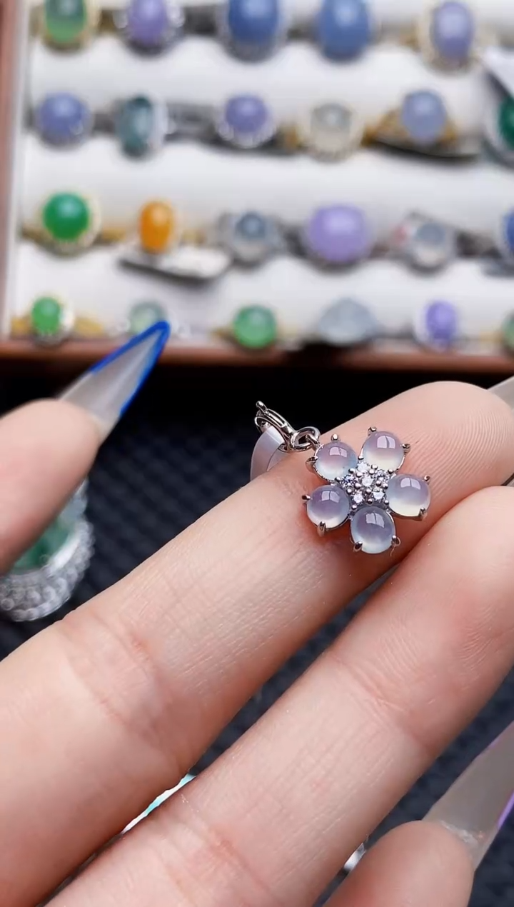 银S925镶嵌戒指翡翠6022