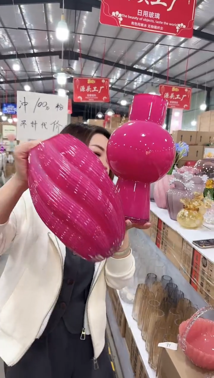 于清花瓶花器T-早20一对