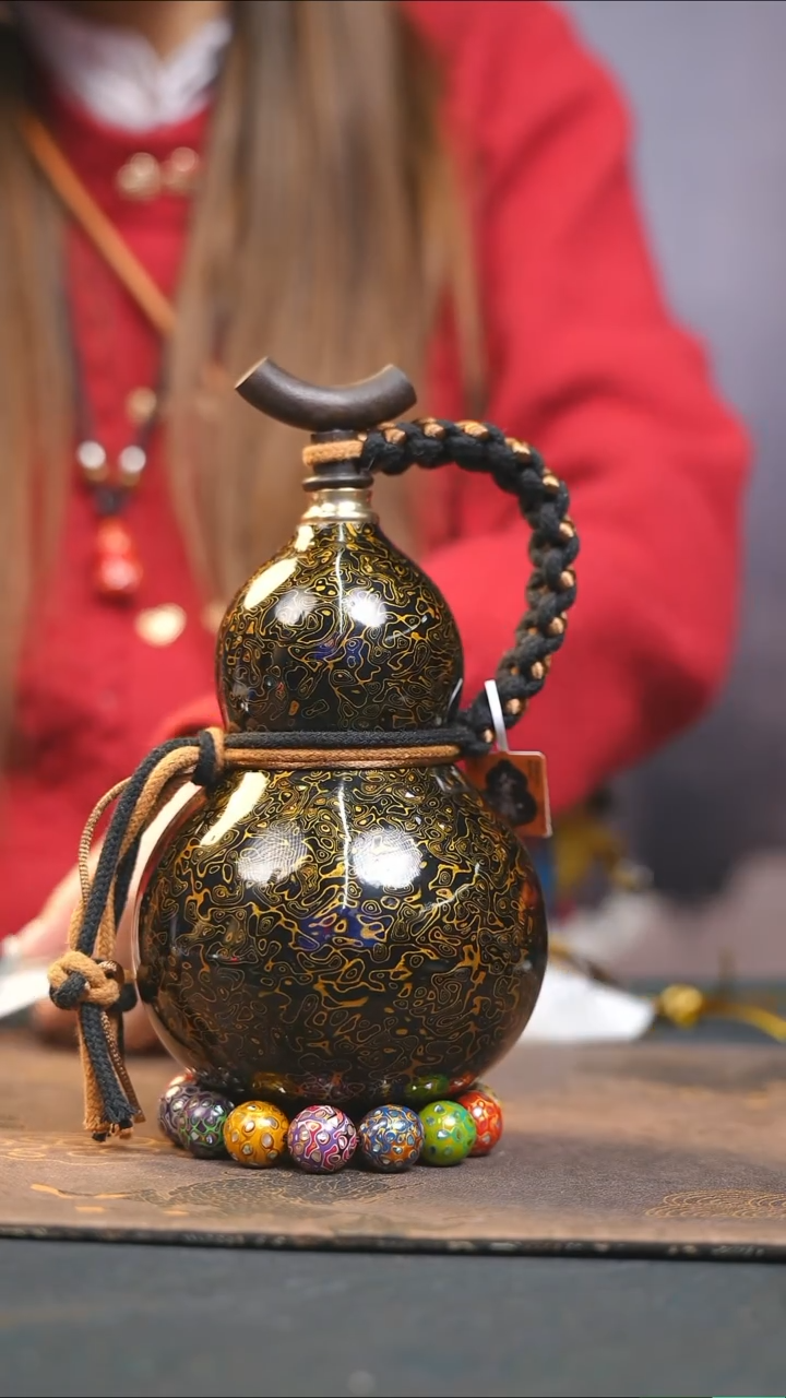 【闪购商品】WZ139漆艺酒葫芦不包手串及旋转底座