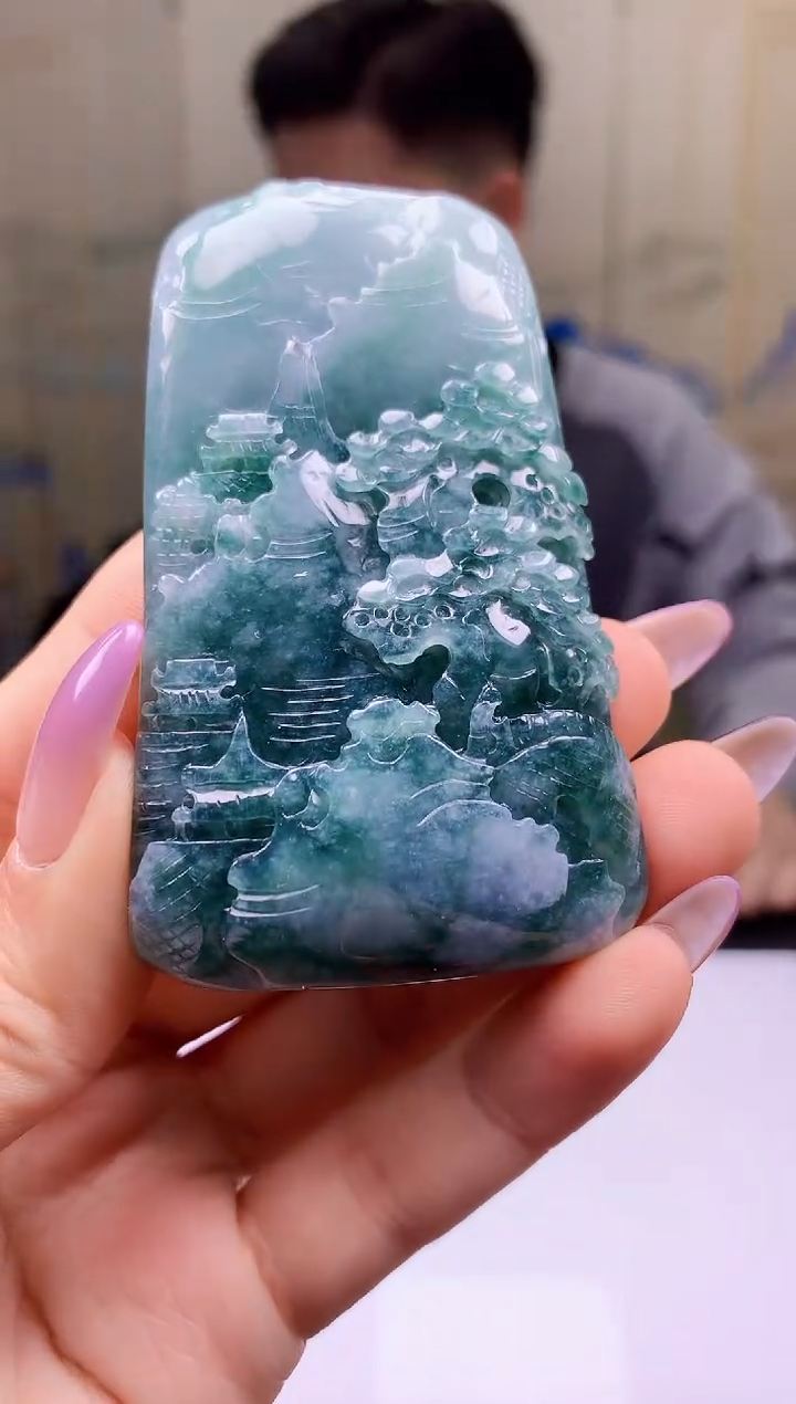 【闪购商品】定制翡翠未镶嵌4917ty-毛货挂件55