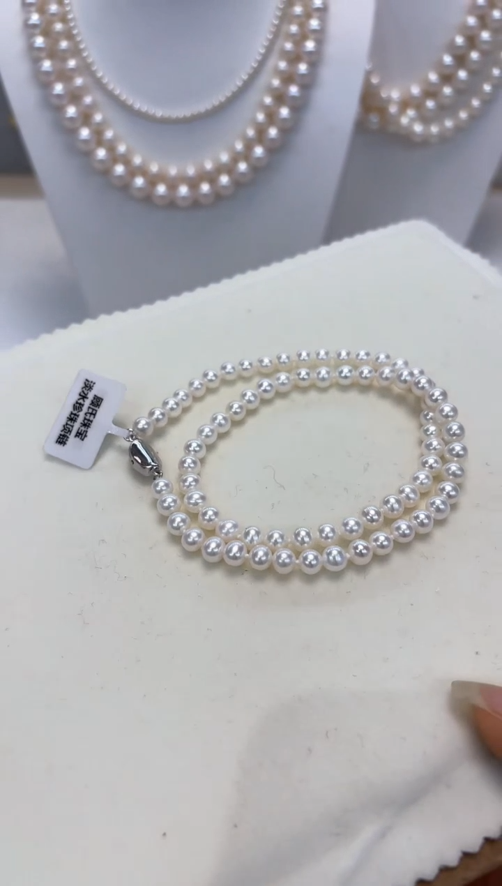 【闪购商品】淡水珍珠颈饰银S925镶嵌5.5-6MM
