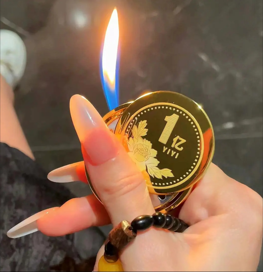 【新年“赚它”一亿】同款转大钱创意侧滑打火机解压旋转潮玩送男朋友