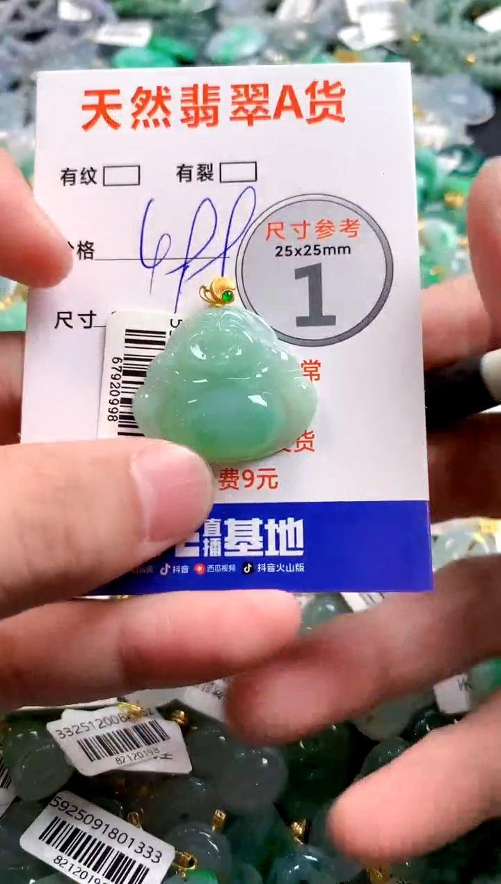 颈饰18K金镶嵌翡翠0819610895