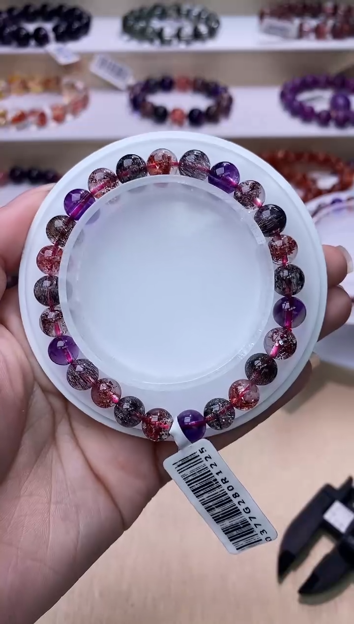 【闪购商品】水晶手链未镶嵌黑加仑超七单圈7m+