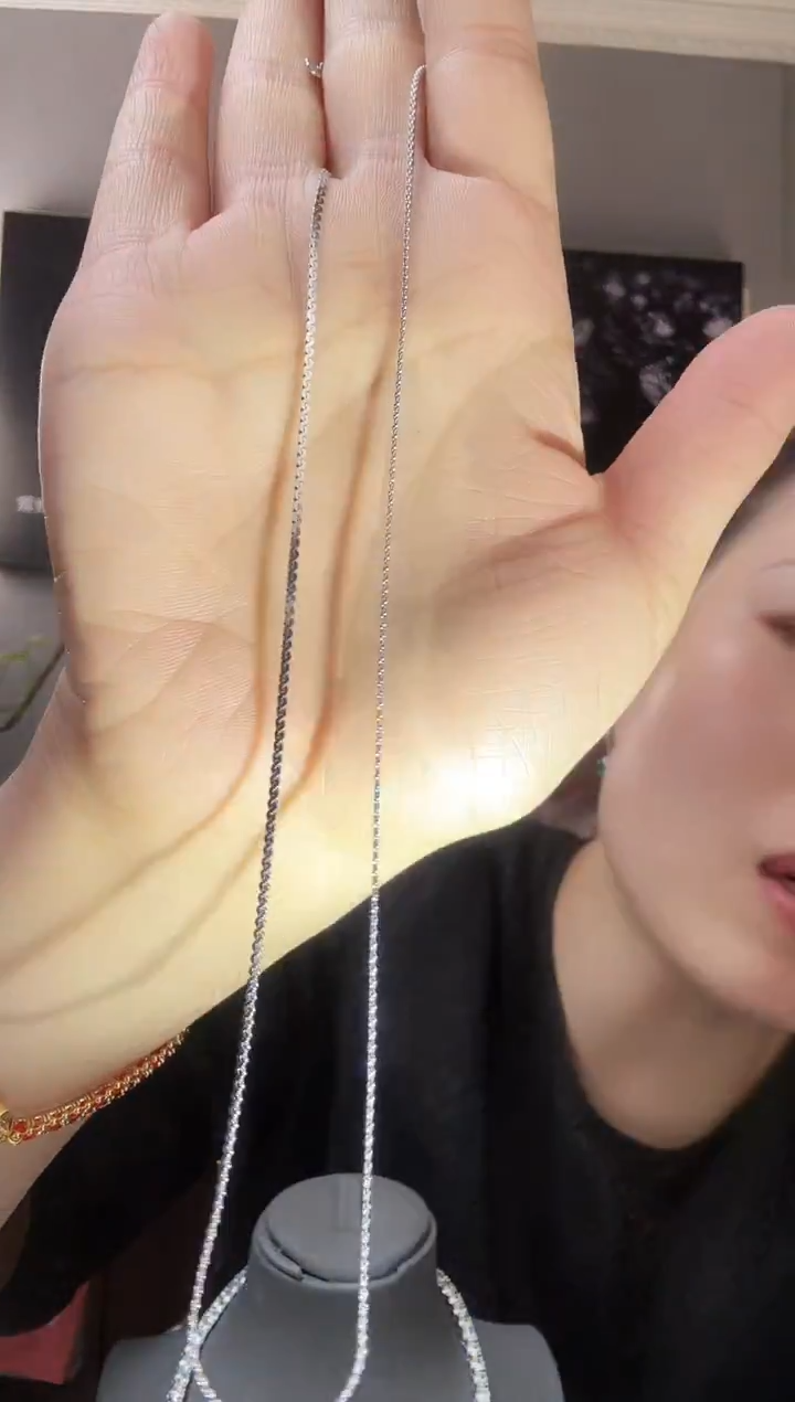 主播定制链接银色款万能吊坠链子